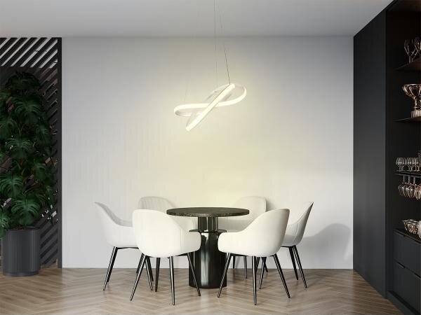 LED Stmívatelný lustr na lanku LED/70W/230V 3000-6500K bílá + dálkové ovládání