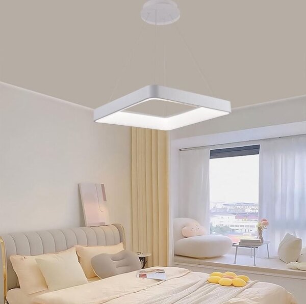 LED Stmívatelný lustr na lanku LED/55W/230V 3000-6500K bílá + dálkové ovládání