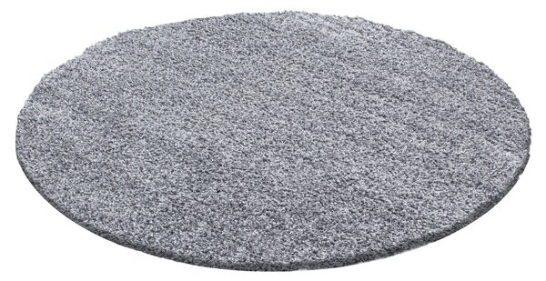 Kusový koberec Life Shaggy 1500 light grey kruh 80x80 cm
