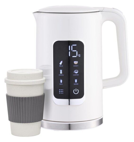 Rychlovarná konvice s LCD displejem 1,7 l 2200W/230V bílá + cest. hrnek 450 ml