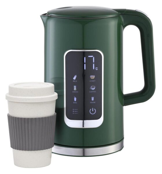Rychlovarná konvice s LCD displejem 1,7 l 2200W/230V zelená + cest. hrnek 450 ml