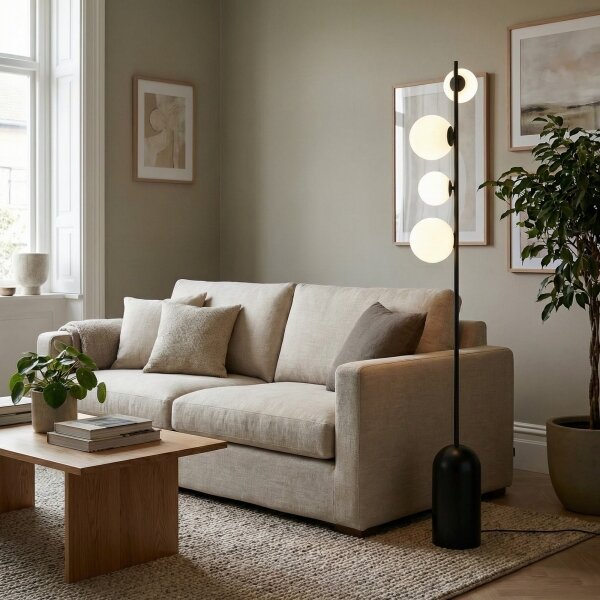Stojací lampa ETNO 4xG9/8W/230V černá