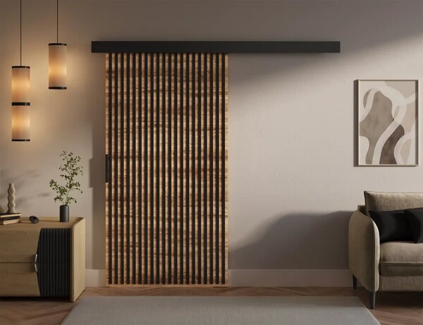 Perion 106 Posuvné dveře dub Wotan (106 x 205) cm – 1 dveřní křídlo bez nároku na místo při otevírání