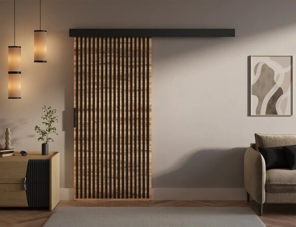Perion 96 Posuvné dveře dub Wotan (96 x 205) cm – 1 dveřní křídlo bez nároku na místo při otevírání