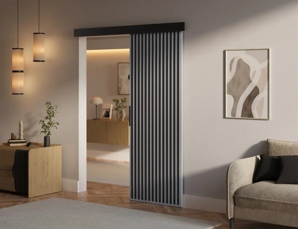 Perion 76 Posuvné dveře šedá (76 x 205) cm – 1 dveřní křídlo bez nároku na místo při otevírání