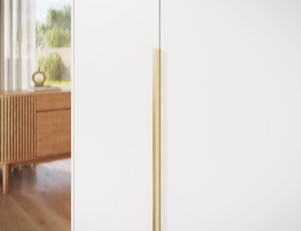 Bregma II s nástavcem Skříň s otočnými dveřmi bílá (kód WG) (100 x 250) cm – 8 polic pro přehledné uložení