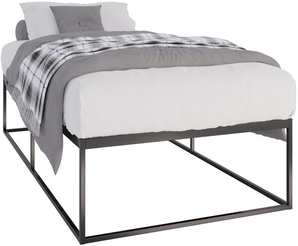 Kovová postel Scala - 200x100, v46 cm - Černá