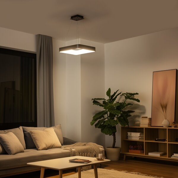 Brilagi - LED Stmív. lustr na lanku FALCON II LED/80W/230V 40x40 cm černá + DO