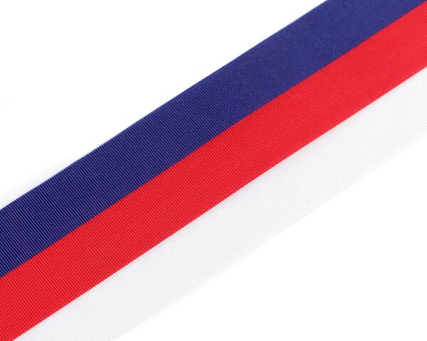Taftová stuha TRIKOLORA CZ / Česká republika, šíře 5cm (stuha v metráži)
