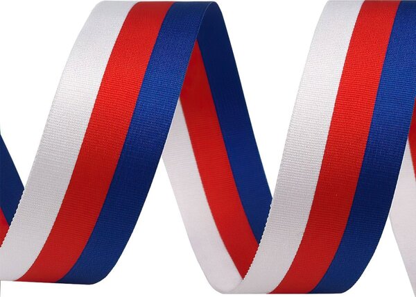 Taftová stuha TRIKOLORA CZ / Česká republika, šíře 2cm (stuha v metráži)