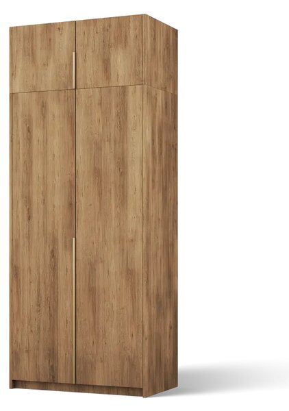 Bregma II s nástavcem Skříň s otočnými dveřmi artisan (kód AG) (100 x 250) cm – 8 polic pro přehledné uložení