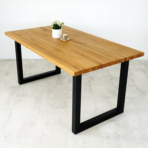 Jídelní stůl s masivní dubovou deskou Verano 1400 x 900 mm
