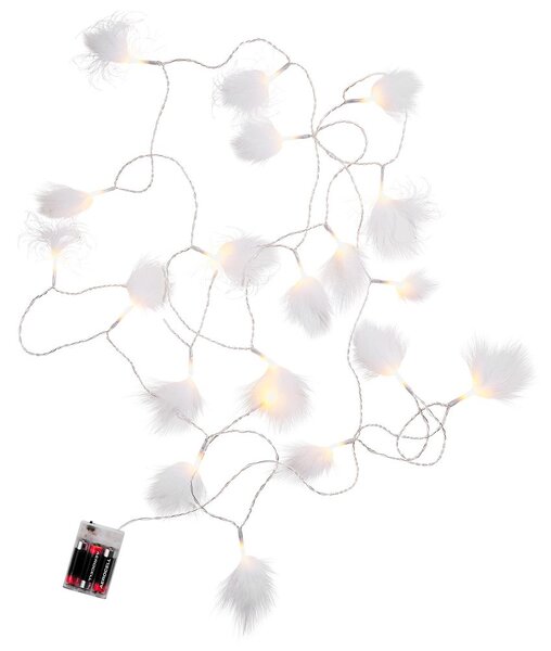 FEATHERS LED Světelný řetěz s USB peříčka 20 světel