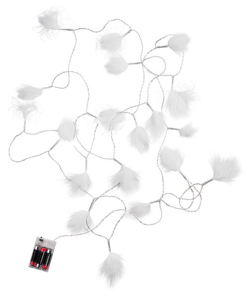 FEATHERS LED Světelný řetěz s USB peříčka 20 světel