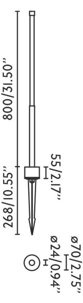 FARO BAMBOU 1068 lampa se zápichem, černá