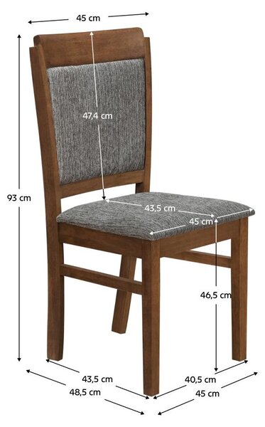 Kondela Jídelní židle Luxa - ořech / hnědá