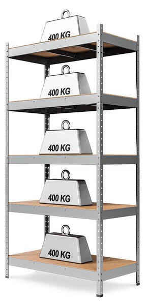 Marbo Kovový regál řada HEAVY 220x120x60 5 políc nosnost 2000 KG