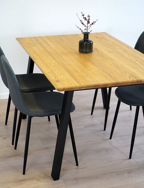 Jídelní stůl s masivní dubovou deskou Modena 1400 x 900 mm
