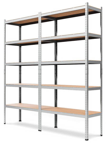 Marbo Kovový regál řada PRIMO II 180x80x30 5 políc nosnost 500 KG - pozinkovaný