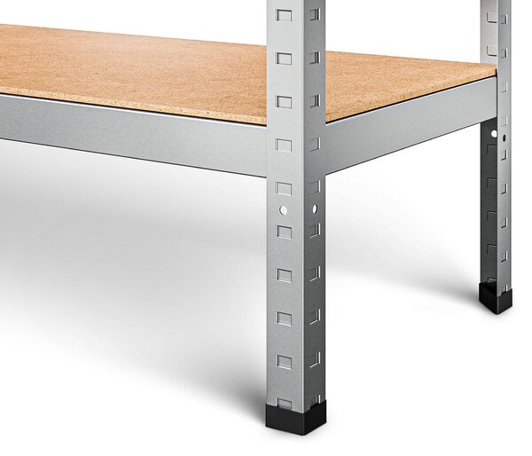 Marbo Kovový regál řada PRIMO II 180x80x30 5 políc nosnost 500 KG - pozinkovaný