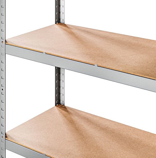 Marbo Kovový regál řada PRIMO II 180x80x30 5 políc nosnost 500 KG - pozinkovaný