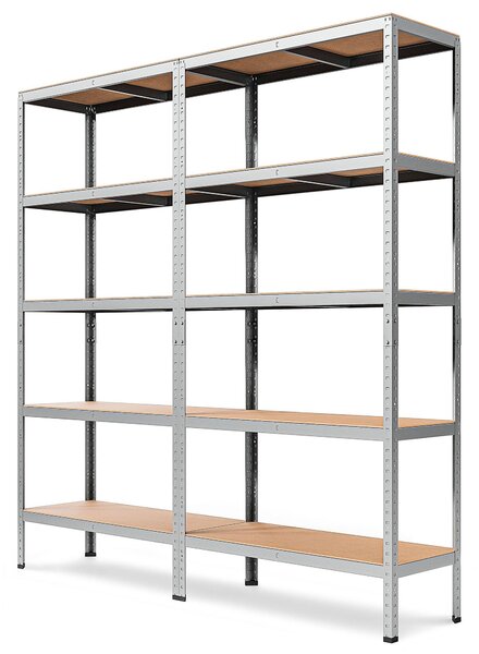 Marbo Kovový regál řada STANDARD II 180x90x45 5 políc nosnost 1000 kg - pozinkovaný