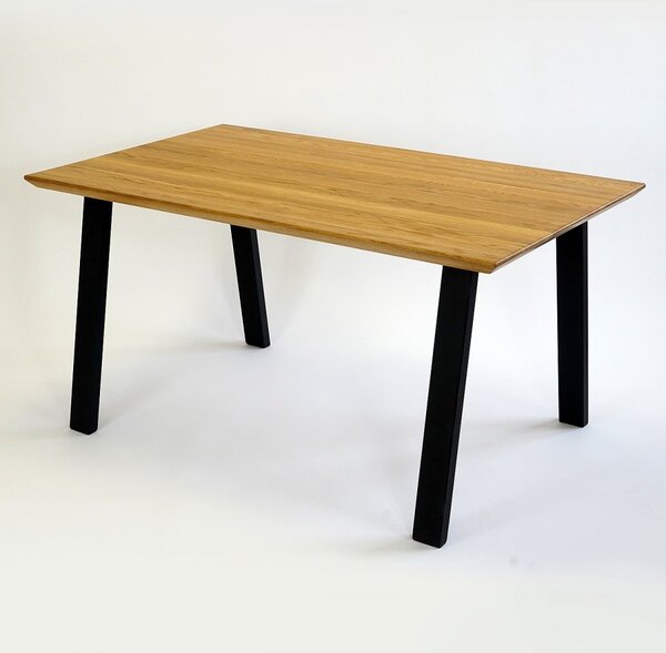 Jídelní stůl s masivní dubovou deskou Modena 1400 x 900 mm
