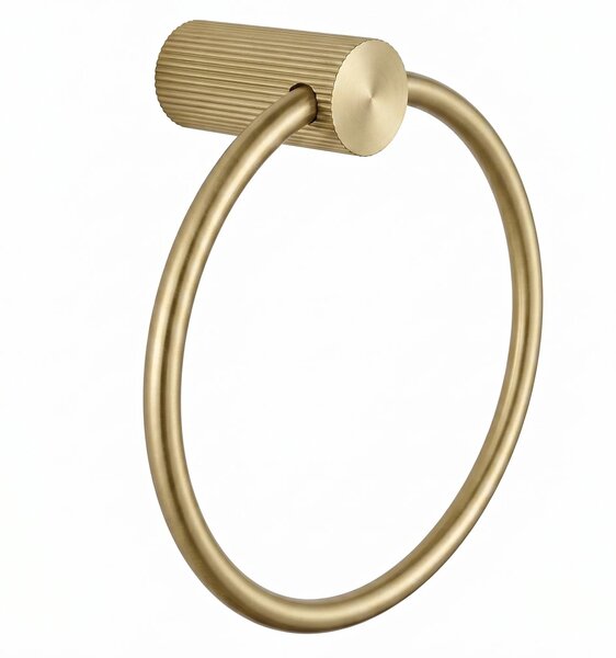 Koupelnový věšák REA SOLO RING 64106, zlatá kartáčovaná