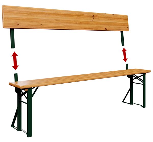Deuba Pivní set s opěrkou 170 cm - skládací