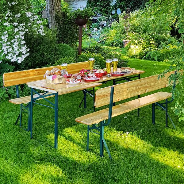 Deuba Pivní set s opěrkou 170 cm - skládací