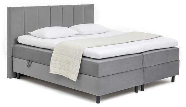 Šedá boxspring postel s úložným prostorem 180x200 cm Elva Bold Line – Bonami Selection