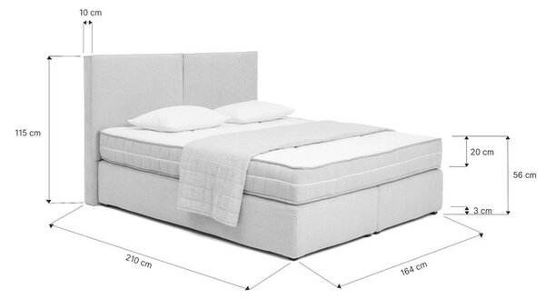 Modrá boxspring postel 160x200 cm Olia Bold – Bonami Selection
