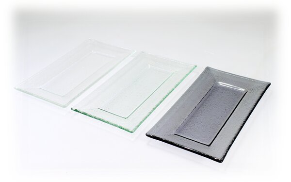 BDK-GLASS Servírovací tácek MAXIM 23x13cm Barva: Čiré sklo