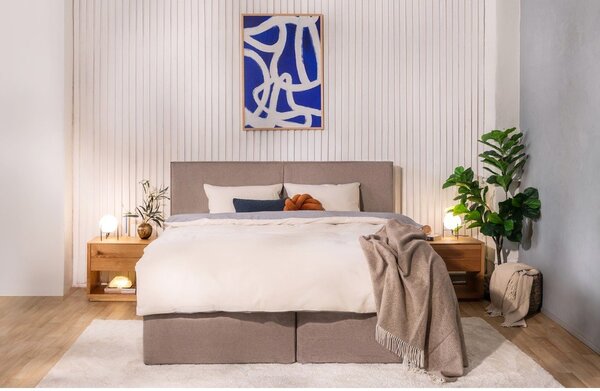 Boxspring postel taupe 180x200 cm Olia Bold – Bonami Selection