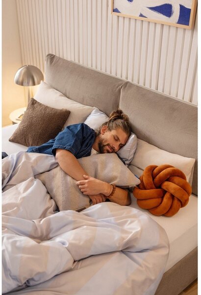 Čalouněná dvoulůžková postel taupe s úložným prostorem s roštem 160x200 cm Thessa Pillow – Bonami Selection