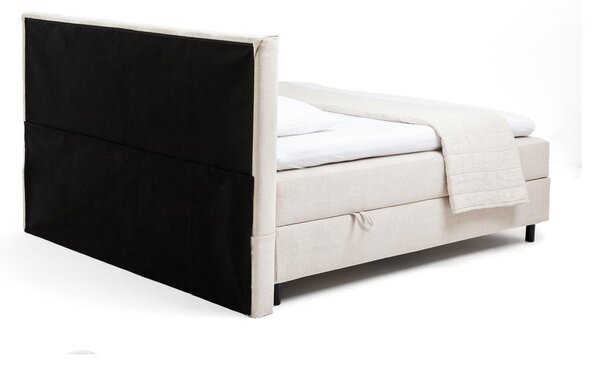 Béžová boxspring postel s úložným prostorem 180x200 cm Elva Bold Line – Bonami Selection