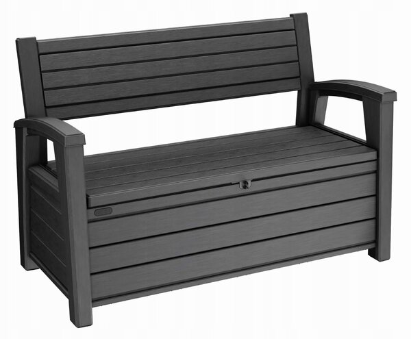 ZAHRADNÍ LAVIČKA S ÚLOŽNÝM PROSTOREM 227L S OPĚRADLEM NA TERASU 133 cm KETER