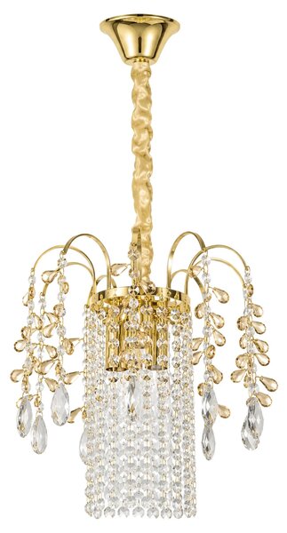 Toolight Křišťálové závěsné osvětlení SWE090-CP 30cm zlaté
