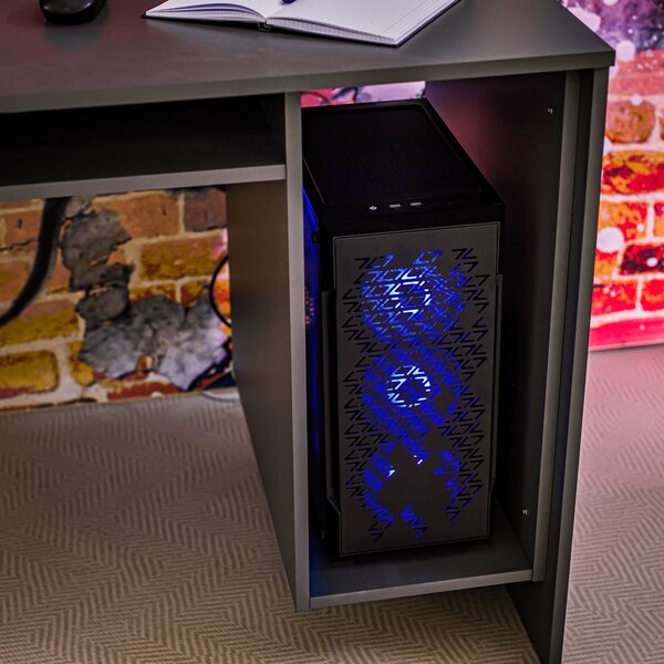 KONDELA PC stůl/herní stůl, grafit, TEZRO NEW