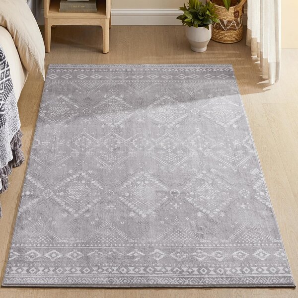 SONGMICS Obdélníkový koberec ORIENT 120x170 cm šedý