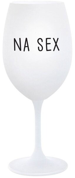 NA SEX - bílá sklenice na víno 350 ml