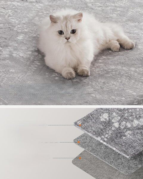 SONGMICS Obdélníkový koberec ORIENT 120x170 cm šedý