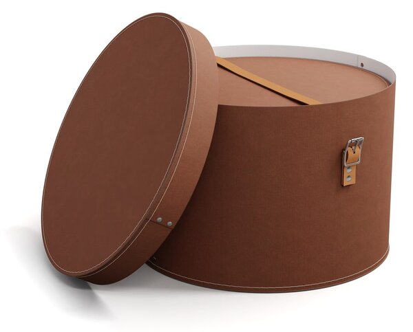 Hnědé kartonové úložné boxy v sadě 2 ks s víkem ø 37,5x25 cm Rut Restore Paper Laminate – Bigso