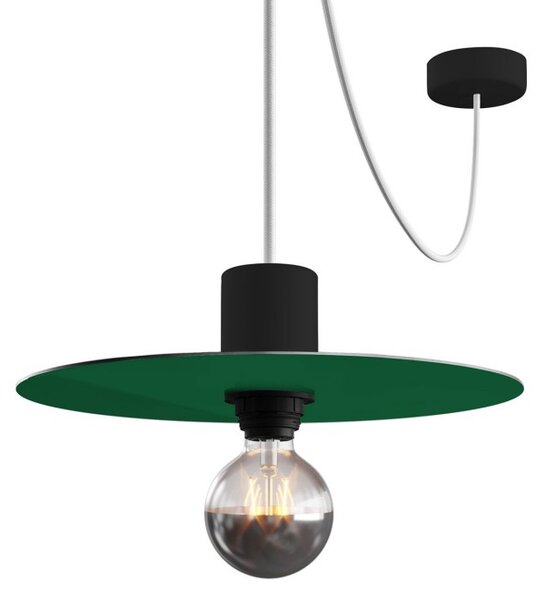 Creative cables Mini ellepì 'Solid Color' ploché stínidlo pro závěsné i nástěnné lampy a světelné řetězy, ⌀ 24 cm Barva komponentu: Červená lesk-červená mat