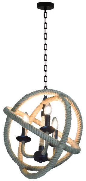 Lustr na řetězu ROPE GLOBO 3xE14/10W/230V