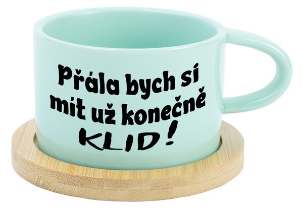 PŘÁLA BYCH SI MÍT UŽ KONEČNĚ KLID! - mint hrníček makronka 200 ml