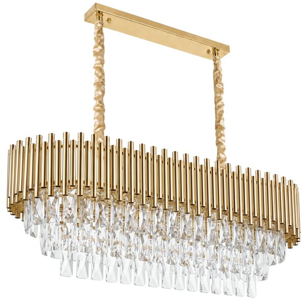 Toolight Křišťálové závěsné osvětlení SWE105-CP zlaté