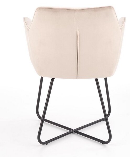 Jídelní židle Faustina, béžová / černá