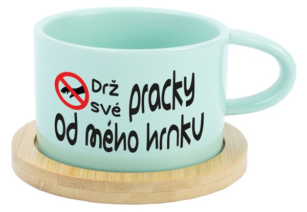 DRŽ SVÉ PRACKY OD MÉHO HRNKU - mint hrníček makronka 200 ml