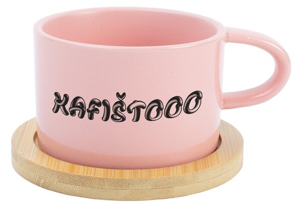 KAFIŠTOOO - růžový hrníček makronka 200 ml